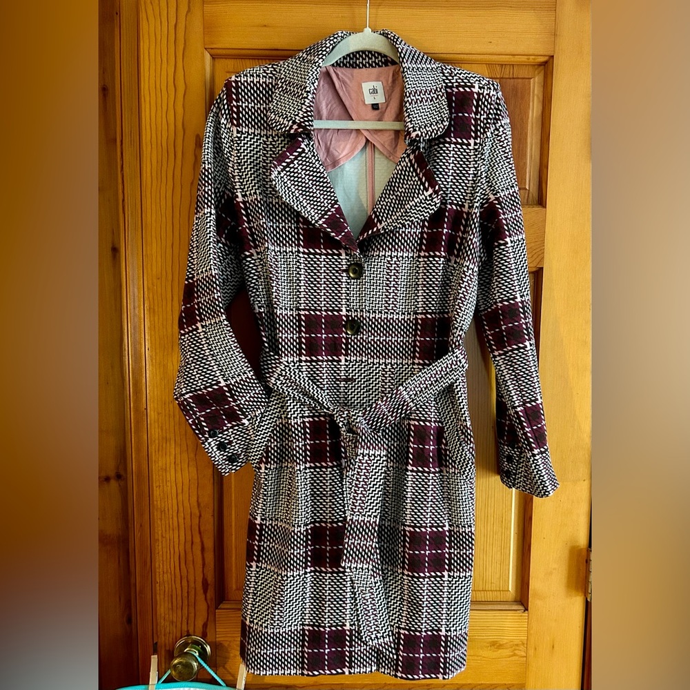 Cabi pink plaid woman's jacket. Large